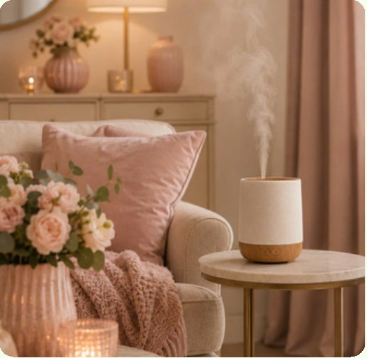 Diffuser next to an armchair