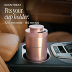 Mini diffuser in a car cup holder