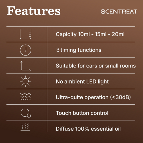 portable essential oil diffuser releasing a fine cool mist