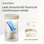 2-in-1 Waterless Ceramic Essential Oil Diffuser & Night Light