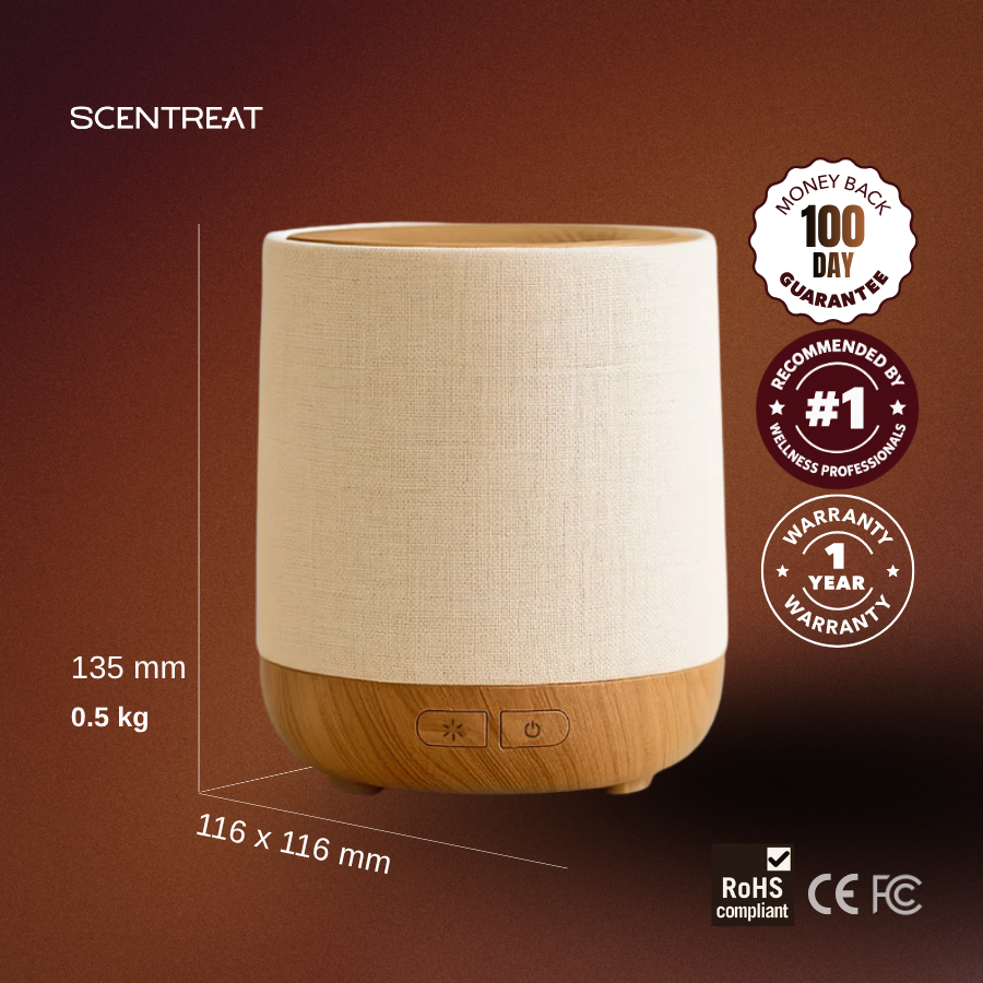 Minimalist Wood Essential Oil Diffuser – 200 ml