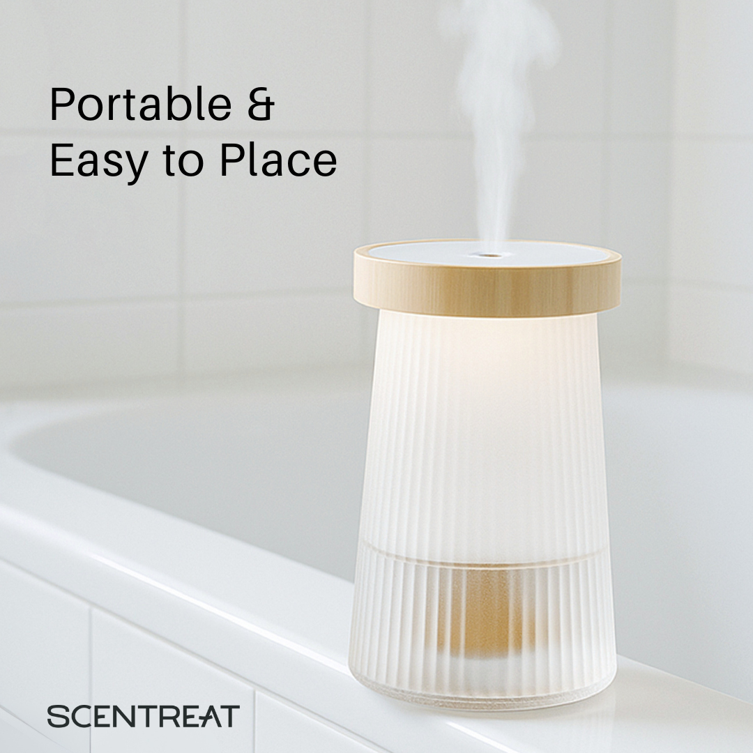 2-in-1 Waterless Ceramic Essential Oil Diffuser & Night Light