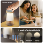 2-in-1 Waterless Ceramic Essential Oil Diffuser & Night Light