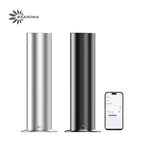 Pillar waterless cold-air diffuser in silver and black aluminum with app control