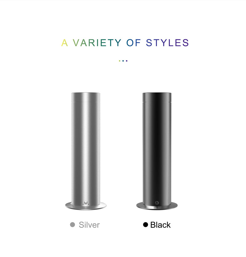 Waterless diffuser colors silver and black