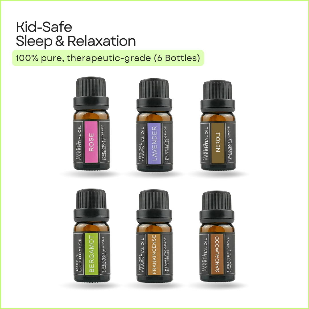 Kid-Safe Sleep & Relaxation Oils – Pure Aromatherapy 6-Pack