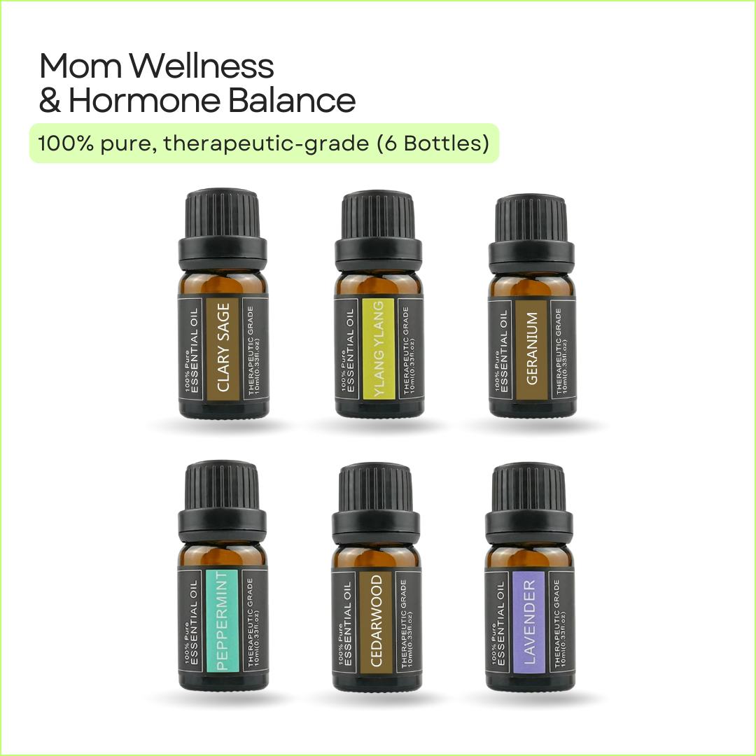 Mom Wellness & Hormone Balance Oils – Pure Aromatherapy 6-Pack
