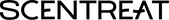Logo of Scentreat with a black text on a white background