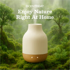 Rubber Wood & Ceramic Ultrasonic Essential Oil Diffuser