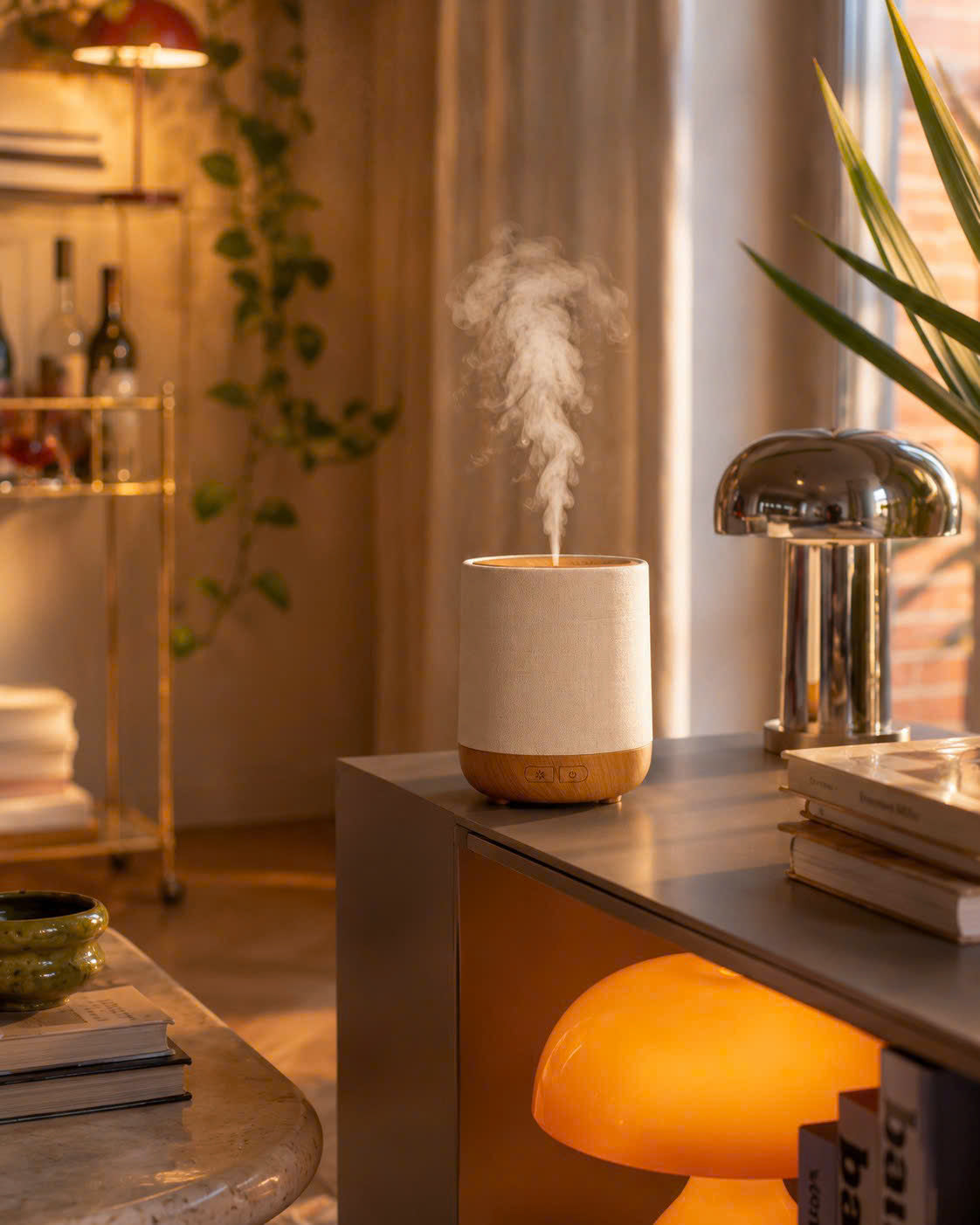 A sleep-friendly diffuser that doubles as home decor.