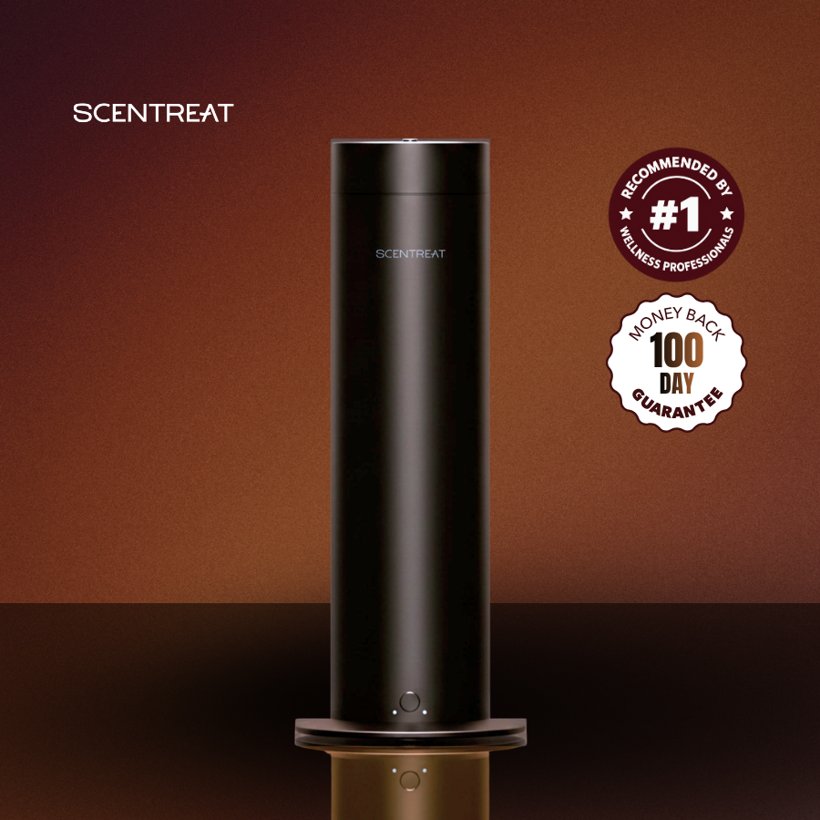 Pillar waterless cold-air diffuser in black with 100-day money-back guarantee