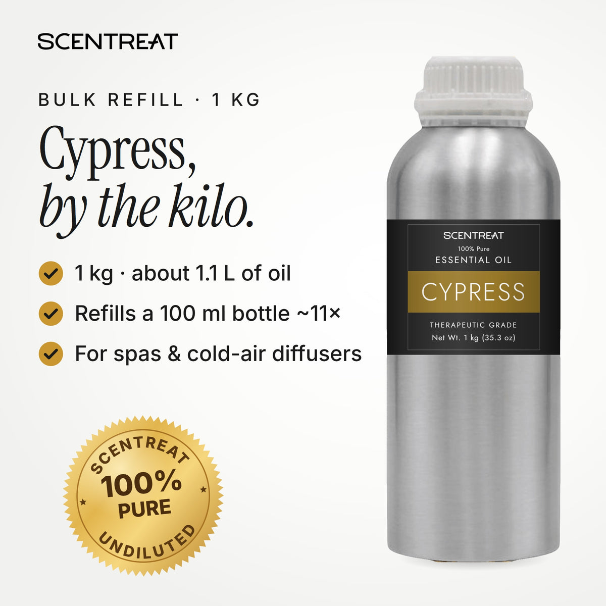 Cypress 1 kg – Bulk Refill for Cold-Air Diffusers