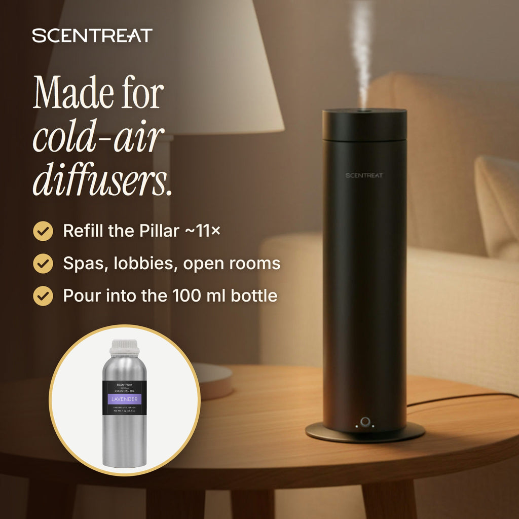 Lavender essential oil 1 kg refill for cold-air diffusers like the SCENTREAT Pillar