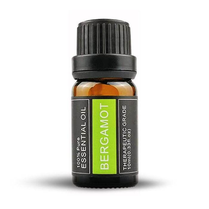 Bergamot essential oil, 100% pure, 10 ml amber glass bottle