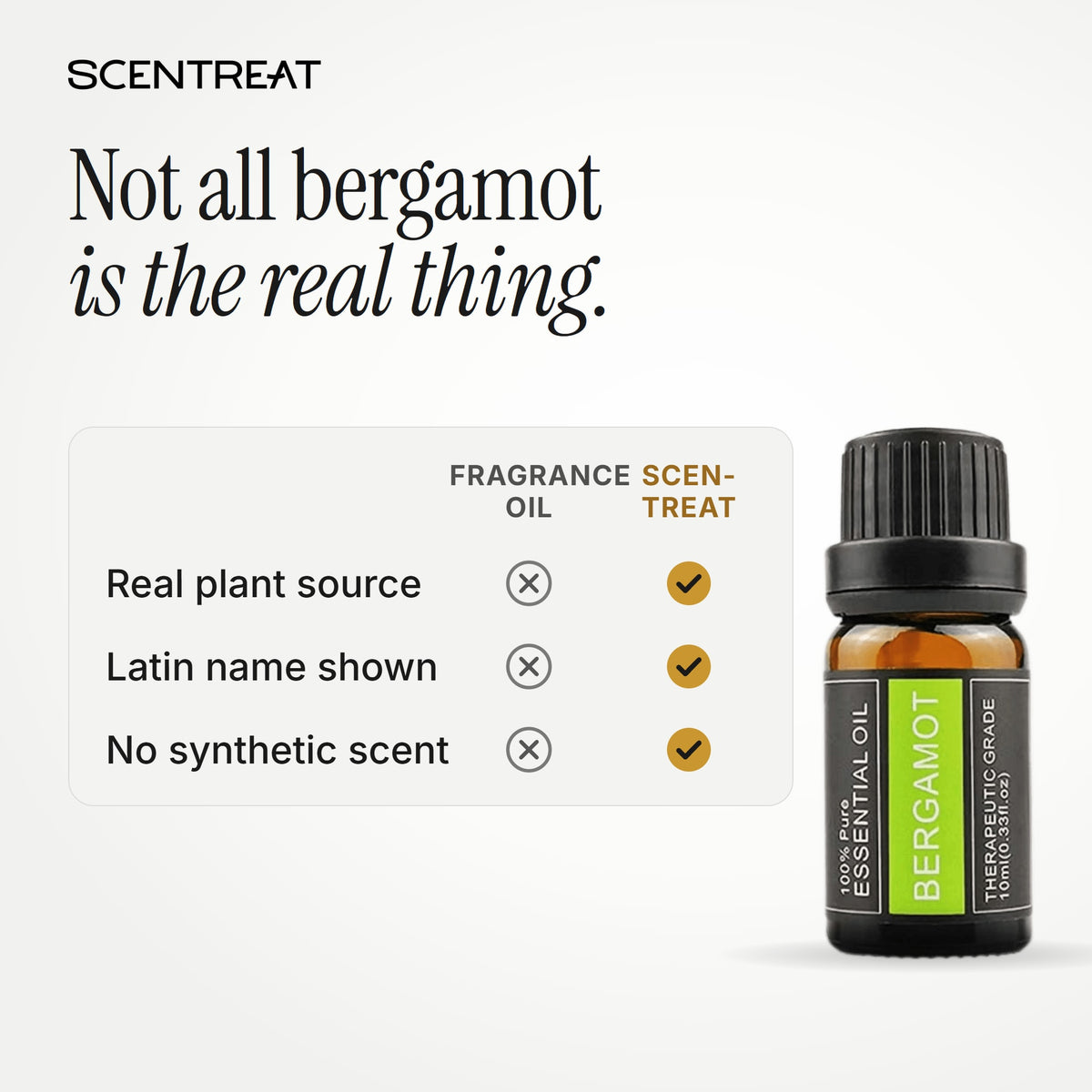 Pure bergamot essential oil vs synthetic fragrance oil