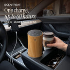 Cordless car diffuser runs up to 60 hours per USB-C charge
