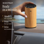 How to use the CalmRide car diffuser: attach oil, press, drive