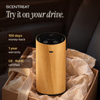 CalmRide car diffuser 100-day money-back guarantee and 1-year warranty