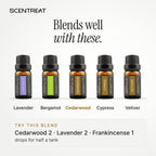 Cedarwood essential oil blends well with Lavender, Bergamot, Cypress