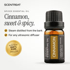 100% pure cinnamon essential oil, sweet, spicy, woody