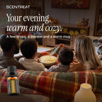 Cinnamon essential oil in a diffuser in a cozy room