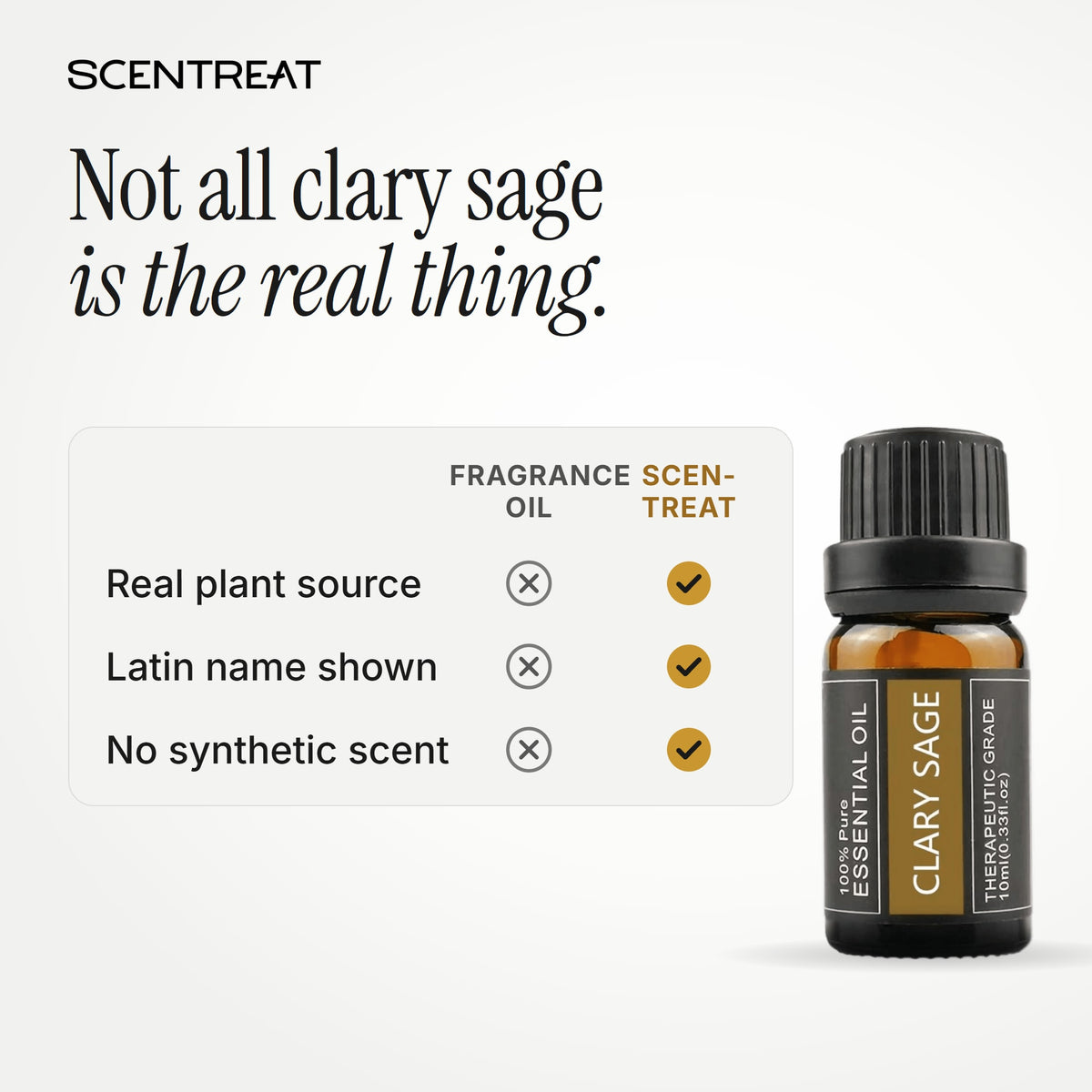Pure clary sage essential oil vs synthetic fragrance oil