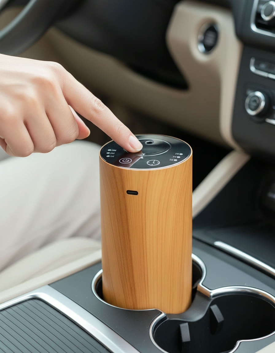 CalmRide setup: Touch to start and pick a 1, 2 or 3-hour timer.