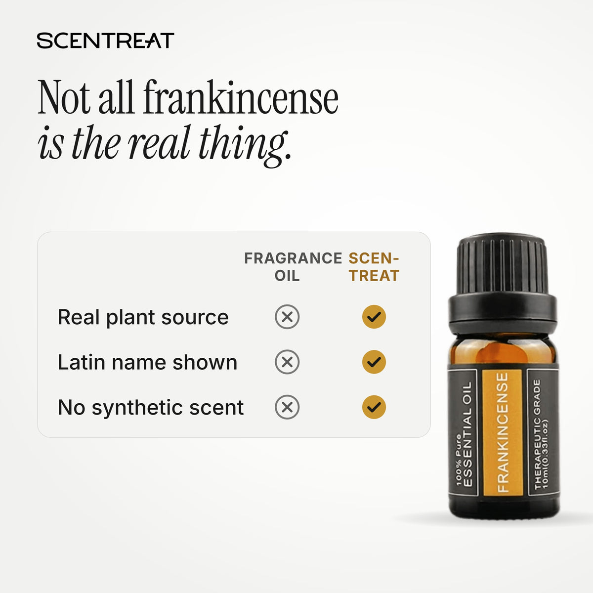 Pure frankincense essential oil vs synthetic fragrance oil