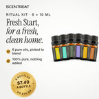 Fresh Start Ritual essential oil set, 6 pure oils for a fresh, clean home