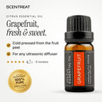 100% pure grapefruit essential oil, fresh, sweet, citrusy