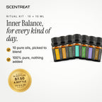 Inner Balance Ritual essential oil set, 10 pure oils for your diffuser