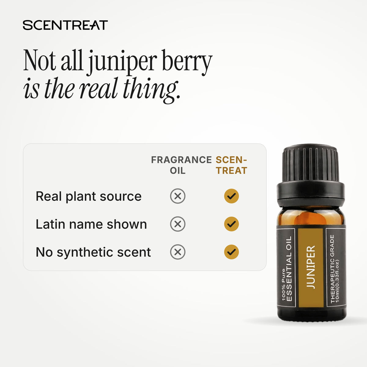 Pure juniper berry essential oil vs synthetic fragrance oil