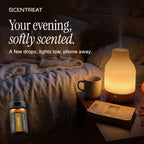 Juniper Berry essential oil in a diffuser in a cozy room