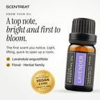 Lavender essential oil (Lavandula angustifolia), a top/middle note