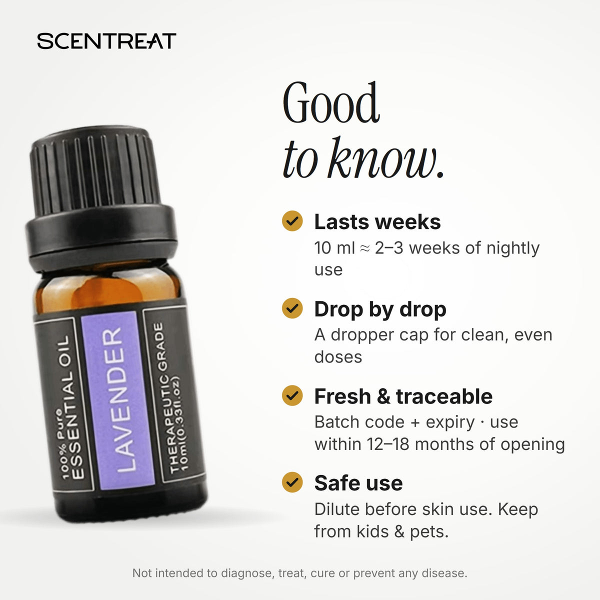 Lavender essential oil storage and safe use