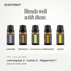 Lemongrass essential oil blends well with Lavender, Geranium, Cedarwood