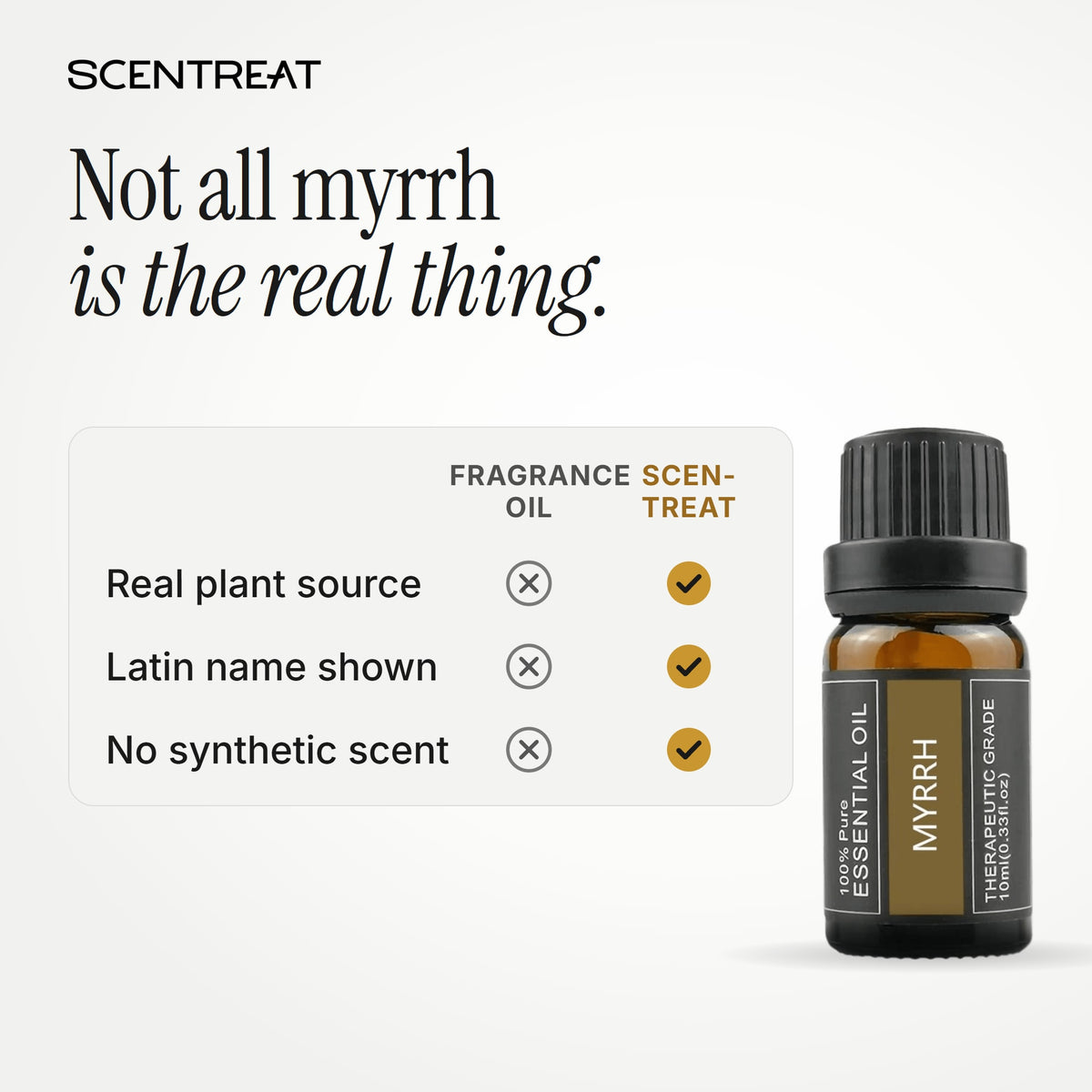 Pure myrrh essential oil vs synthetic fragrance oil