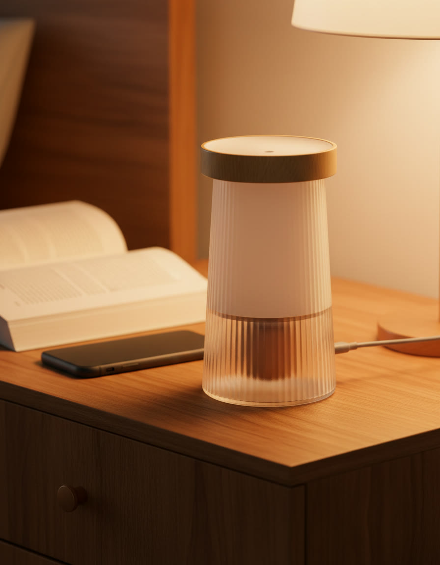 Night Light Diffuser setup: Charge over USB-C before first use.