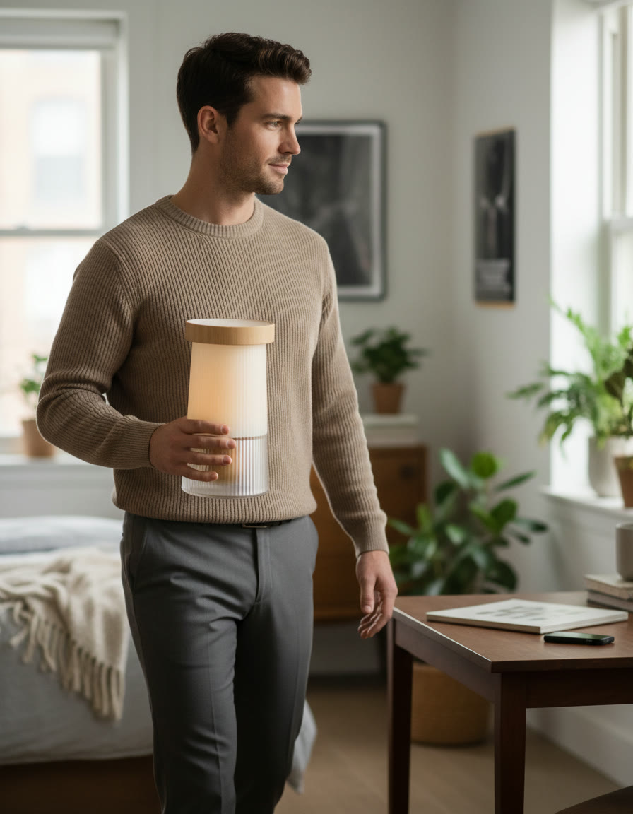 Cordless, so it goes where you go. – Night Light Diffuser