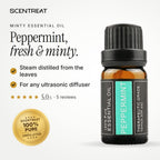 100% pure peppermint essential oil, fresh, minty, cooling