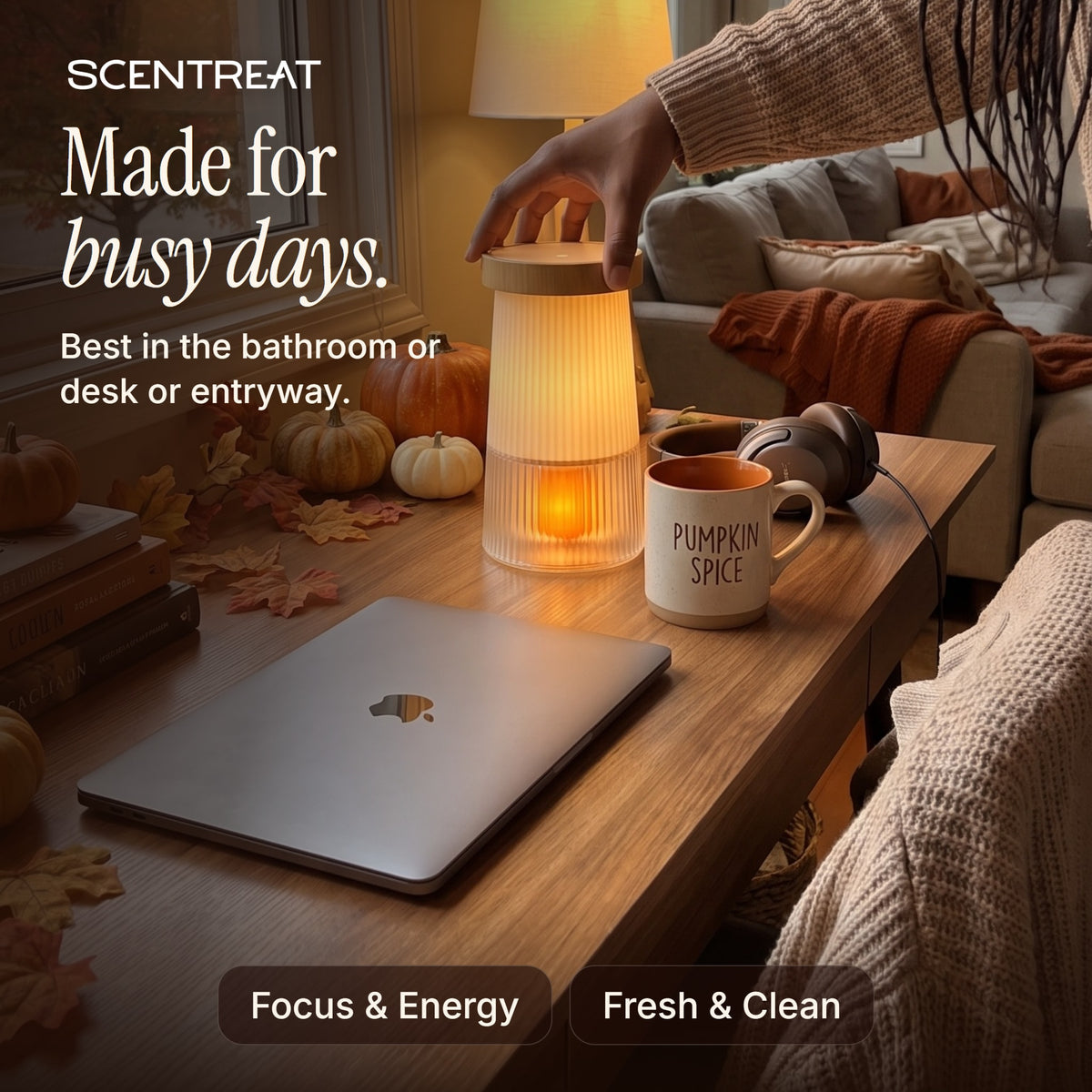 Peppermint essential oil for focus & energy and fresh & clean