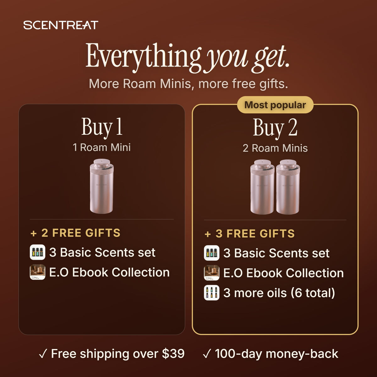 Roam Mini Diffuser – free gifts with every order
