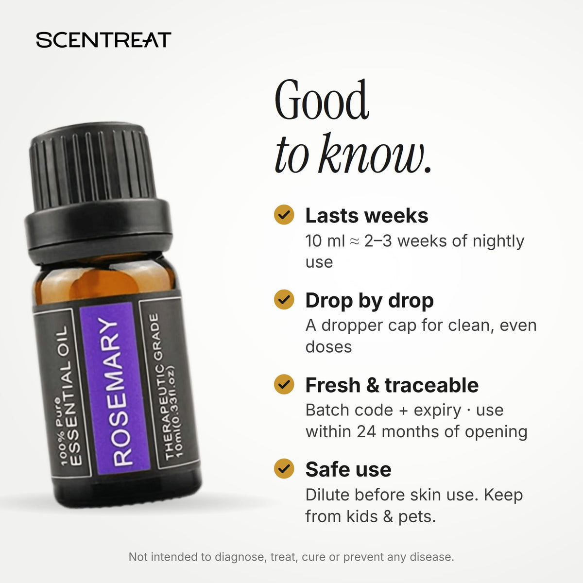 Rosemary essential oil storage and safe use