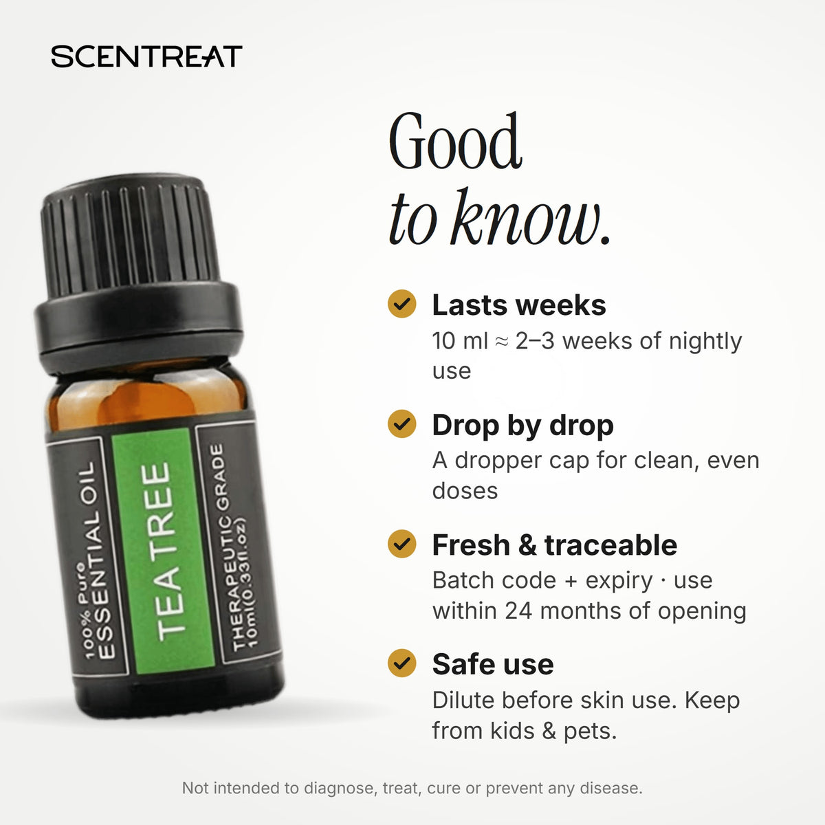 Tea Tree essential oil storage and safe use