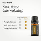 Pure thyme essential oil vs synthetic fragrance oil