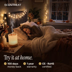 Wood diffuser 100-day money-back guarantee and 1-year warranty